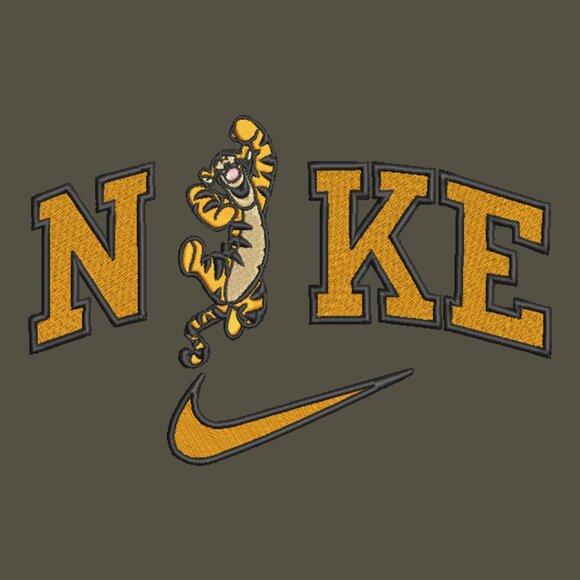 Nike Tigger Embroidered Adult Unisex Crewneck Sweatshirt Winnie Pooh - Picture 11 of 14